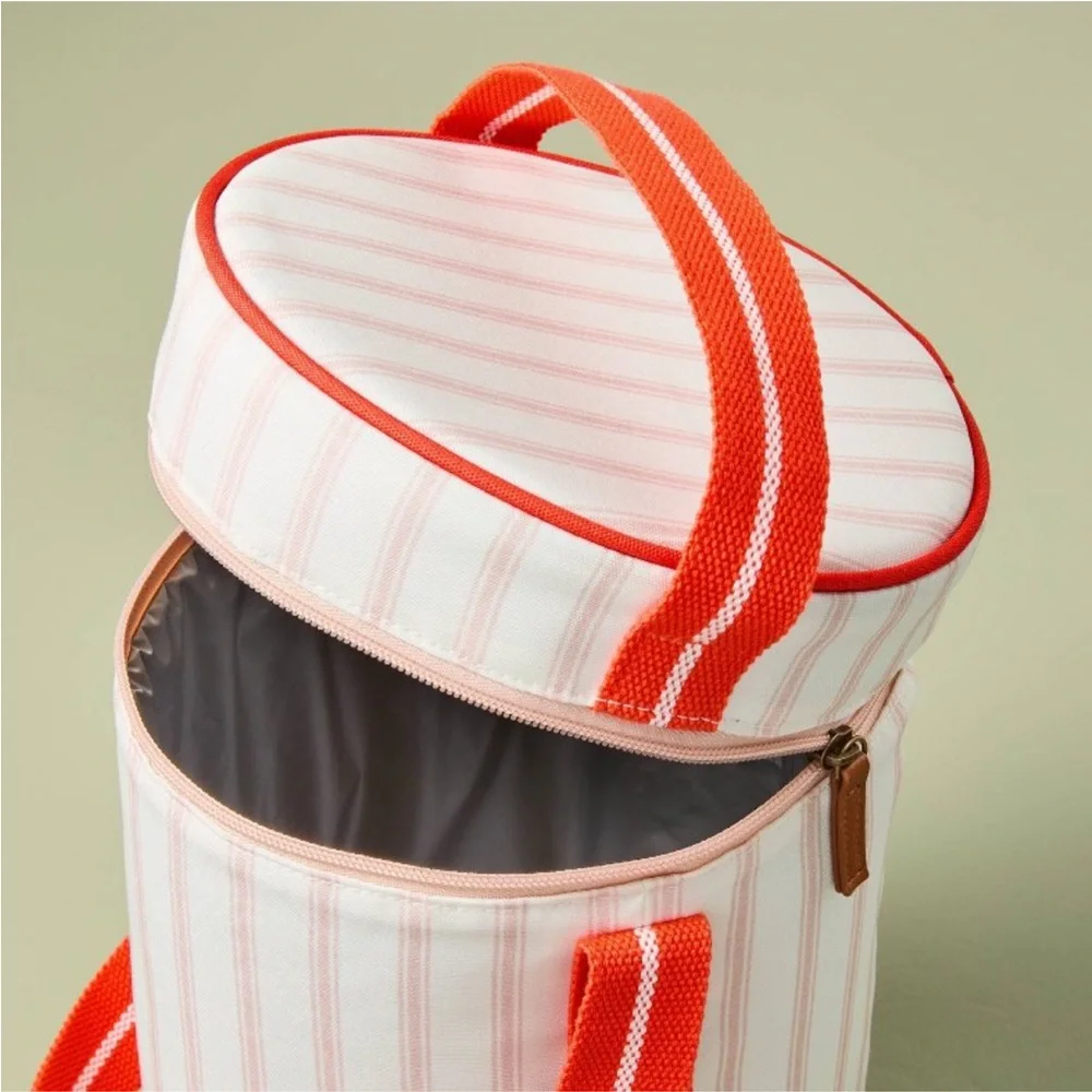 Soft-Sided 10can/6qt Portable Barrel Bag Cooler Coral/Orange - Hearth & Hand™